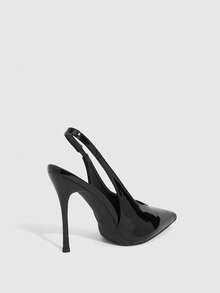 CUCCOO SZL Women's Elegant Pointed Toe High Heel Pumps For Commuting Valentine's Day - Black - View 3