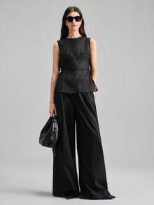 Ontre 2026 Spring/Summer New Black Reversible Camisole Top With Side Tie, Versatile Women's Top, Suitable For Valentine's Day, Carnival, Beach, Party, Elegant - Pink - View 3