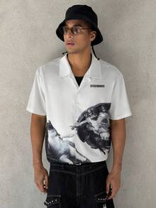 STEELVANCE RWCY090 男士印花短袖衬衫 - 彩色 - 查看 2