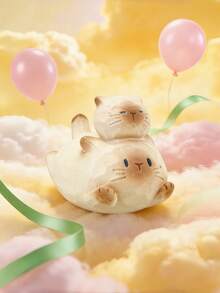 POKOJA LAND POKOJA LAND 1/4PCS Cat Crystal PAI Mood Blind Box Cartoon Cute Desk Resin Craft Ornament Collectible Art Piece For Festival Gift Idea - Multicolor - View 3