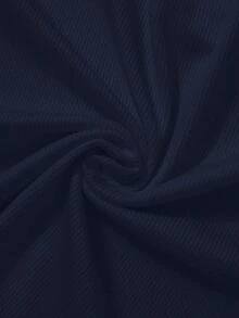 GlowEve CURVE Áo thun tay ngắn LUNE cỡ lớn dành cho nữ, phối màu đơn giản, đa năng cho mùa hè, mặc hàng ngày, cổ bẻ, thích hợp cho thể thao, công sở, đi làm - Màu xanh lam - Xem 5