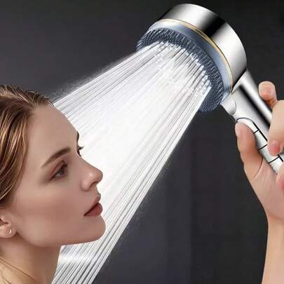 1个/3个高压淋浴喷头，浴室淋浴过滤喷雾按摩手持淋浴喷头/套装，含1.5米淋浴软管和ABS支架