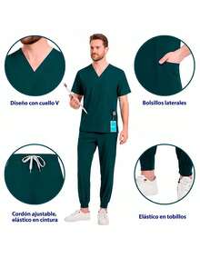 Men's Uniform | Scrub Type Surgical Bag For Use - 綠色 - 查看 2