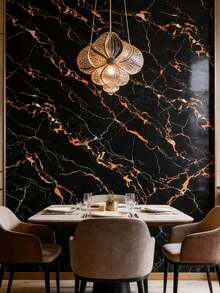 1片装黑色金色大理石纹乙烯基自粘墙纸，防水防油耐热，可撕贴于台面，易于安装和拆卸，适用于厨房橱柜、浴室家具装饰、家居装修DIY项目 - 彩色 - 查看 10