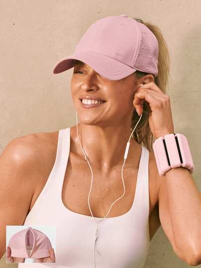 GLOWMODE Everyday Pony Water-Resistant Magnetic Ponytail Baseball Hat Gym Studio Hike Outdoors Daily Casual Wear