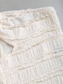 Sweetra Tuta aderente color albicocca da donna con decorazione fibbia metallica, look alla moda da ragazza americana, tuta elegante per cerimonie primavera/estate come matrimoni, abiti da ospite per donne, tuta estiva coordinata - Albicocca - Visualizzare 5