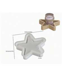 Suport de lumânare parfumată cu stea și lună, DIY, lipici, cristal, gips-rășină, suport de lumânare, decorare, silicon, matriță - alb - Vizualizare 2