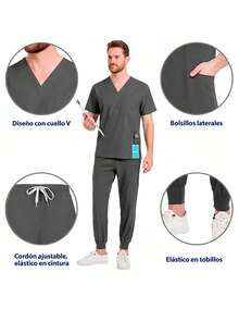 Men's Uniform | Scrub Type Surgical Bag For Use - 灰色 - 查看 2