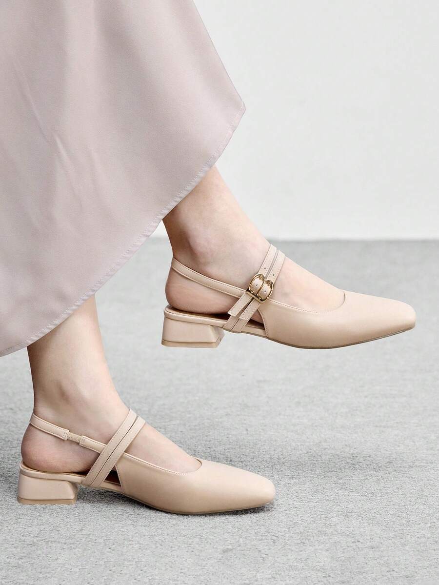 CUCCOO BIZCHIC 女士经典黑色平底休闲通勤鞋，圣诞节必备 - 中杏 - 查看 1