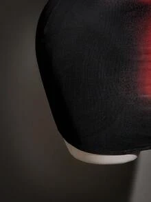 SHEIN ICON Plus Size Women's Retro Sexy Elegant Fashion Urban Modern Bold Individual Avant-Garde Valentine's Day Outfit Millennial Style Y2K New Chinese Style Mesh Black Base Red Flower Print Small Stand Collar Slim Fit Set - Black - View 10