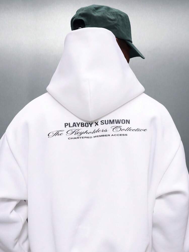 PLAYBOY X SUMWON Felpa con cappuccio e stampa del logo