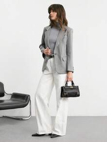 SHECARRY Fashionable Versatile Commuter Buckle Design Handbag - Black - View 9