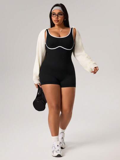 Rhythm Era Mono deportivo sin mangas y sin costuras para mujer de talla grande