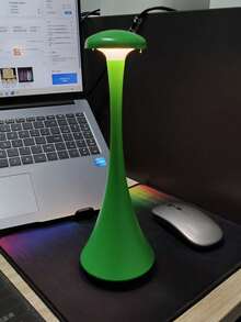 1PC LED Touch 3-Color Dimmable Desk Decor Ambient Light, Creative Holiday Gift Night Light, ABS Material, Bedside Lamp, Bedroom Light, Mushroom Lamp, USB Rechargeable Bar Light, Bookshelf Decor Lamp - multicolor - View 11