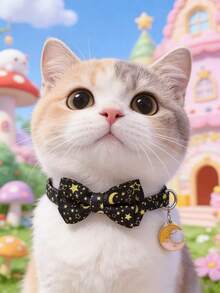 PETSIN 1 件装宠物星月项圈，颈围可调节，猫狗项圈，宠物节日礼物，斋月生日宠物配饰，宠物用品 - 彩色 - 查看 4