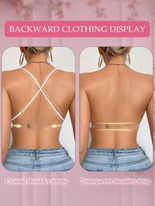 DesireSculpt 1件装女士钢圈前扣蕾丝文胸，性感舒适，提拉支撑 - 白色 - 查看 2