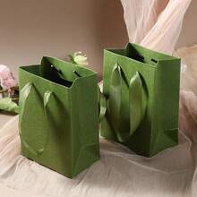 10 piezas/Bolsa de papel verde retro, tamaño pequeño, bolsa de regalo, bolsa de almacenamiento, bolsa de papel dedicada a la caja de regalo, adecuada para Pascua, Día de la Madre, Baby Shower, Boda - Multicolor - Ver 4