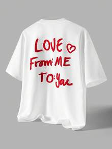 TOKVUE Áo thun nam tay ngắn cổ tròn in chữ đơn giản, năng động - trắng - Xem 1