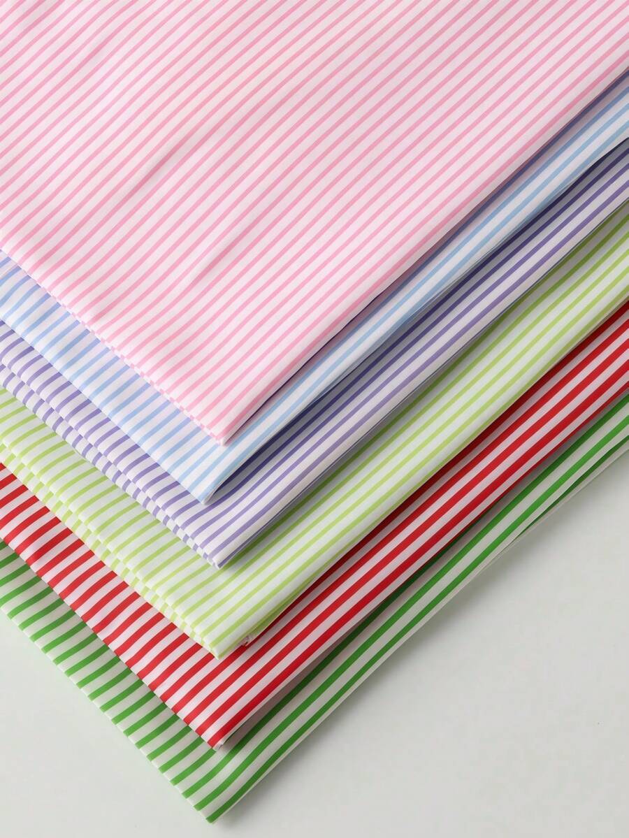 Colorful Striped Shirt Fabric - Multicolor Printed DIY Sewing Material For Fashion Shirts, Dressmaking & Craft Projects - Multicolor - View 1