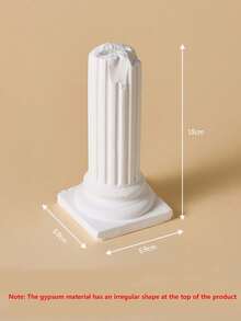 1 Creative European Retro Plaster Weathered Cracked Roman Column Ring Display Stand, Which Can Be Used As A Showcase Prop Or Seat To Add Fun To Life; Ladies' Jewelry Storage Rack, A Must-Have For Travel, For Back To School Dormitory Storage - Multicolor - View 8
