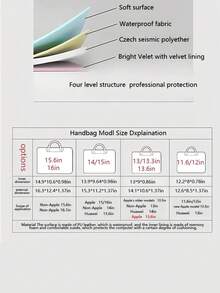 1PC Laptop Bag Girls Cartoon Laptop Bag Waterproof Shockproof Storable Ladies Gift - Multicolor - View 3