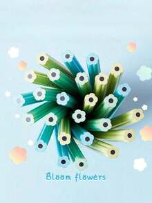 10 piezas de lápices de resina de colores aleatorios, adecuados para estudiantes - Multicolor - Ver 4