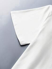 EMERY ROSE Flower Rabbit Lover Gift Easter Women Round Neck Short Sleeve Casual T-Shirt - White - View 3