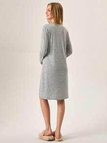 Loomlin 女士棉质 & 心形印花睡裙