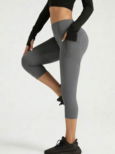 Leggings Deportivos de 3/4 para Mujer: Tela Suave y Alta Elasticidad, Ideal para Yoga y Gimnasio