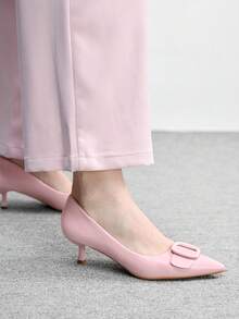 CUCCOO BIZCHIC 简约大方、时尚百搭、休闲通勤女式高跟鞋 - 淡粉色 - 查看 5