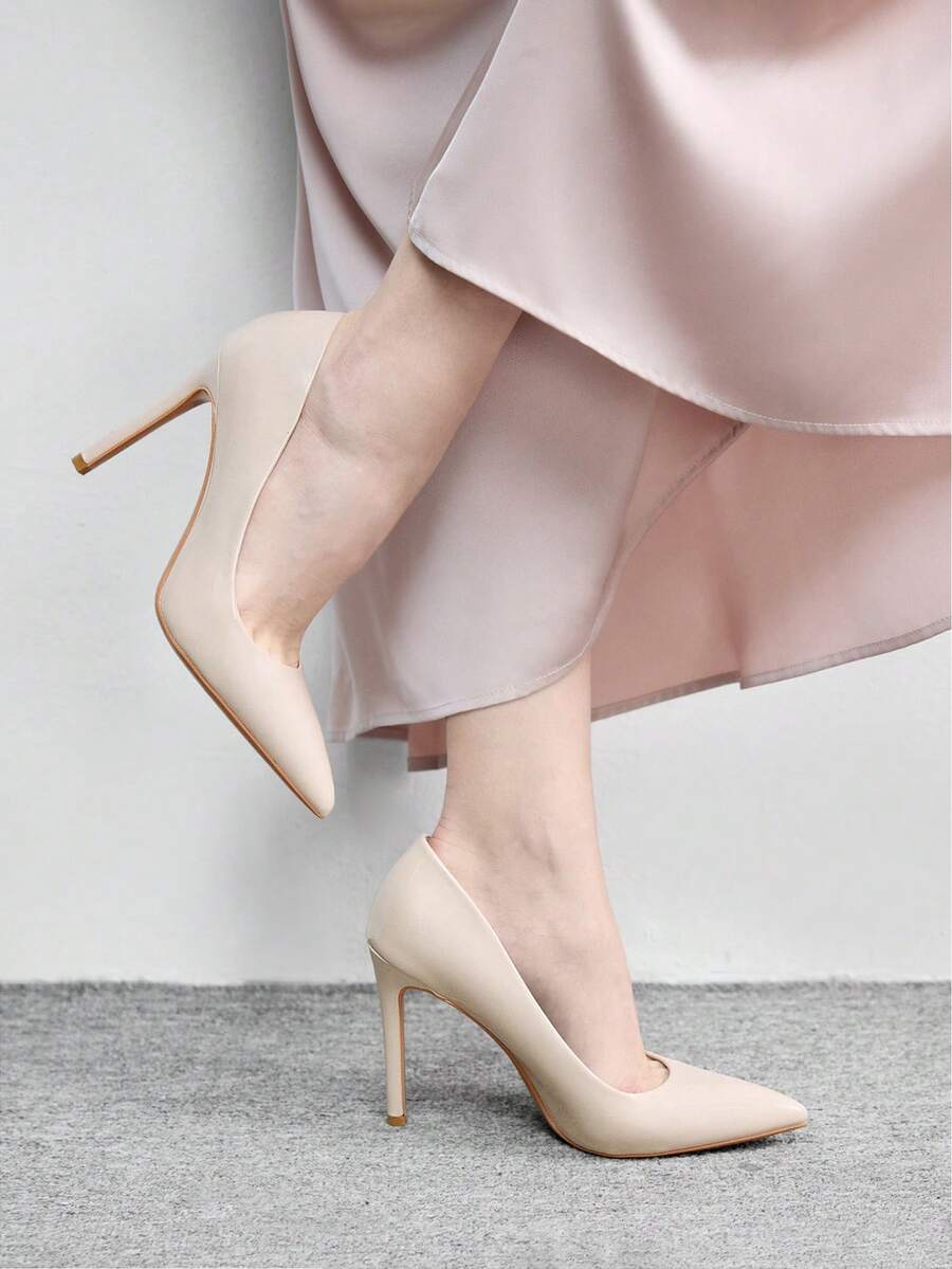 CUCCOO BIZCHIC New Fashion Pointed Toe High Heel Pumps For Women Spring Shoes Spring Break Easter For Christmas Spring Shoes - Light apricot - View 1
