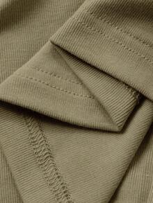 DAZY 3pcs Lace Patchwork Robe, Camisole & Pants Women Sleepwear Set - Olive Green - View 6