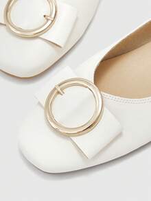 CUCCOO BIZCHIC Women's Metal Decor Casual Versatile Flat Shoes Spring Shoes - Beige - View 9