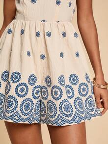 Travachic Women's Romantic Floral Print Cap Sleeve Jumpsuit, Summer Holiday - Multicolor - View 7