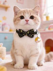 PETSIN 1 件装宠物星月项圈，颈围可调节，猫狗项圈，宠物节日礼物，斋月生日宠物配饰，宠物用品 - 彩色 - 查看 5