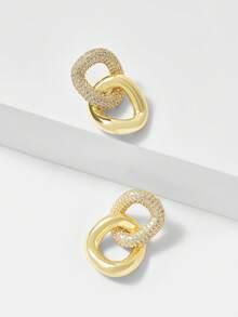 MOTF PREMIUM 18K GOLD PLATED ZIRCONIA DANGLE EARRINGS