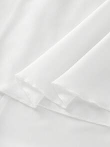 GlowEve Women's Solid Color Chiffon Flared Waist Elegant Flowy Vacation Dress - White - View 5