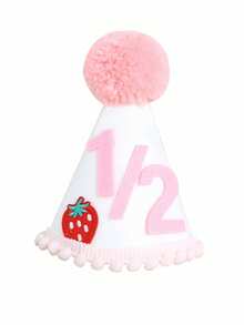 Decoraciones para fiesta de medio año de cumpleaños, estilo bohemio, Navidad, 1er cumpleaños, tema de fresa, bandera, guirnalda de cuentas de madera y borlas, gorro de medio cumpleaños, set de suministros para celebración de niño/niña, telón de fondo para fotos - Multicolor - Ver 10