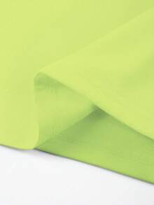 Manfinity Homme 男士荧光绿圆领宽松休闲卫衣 - 薄荷綠 - 查看 5