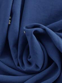 Al Najma 女士优雅通勤珍珠装饰长裙 - 藍色 - 查看 4