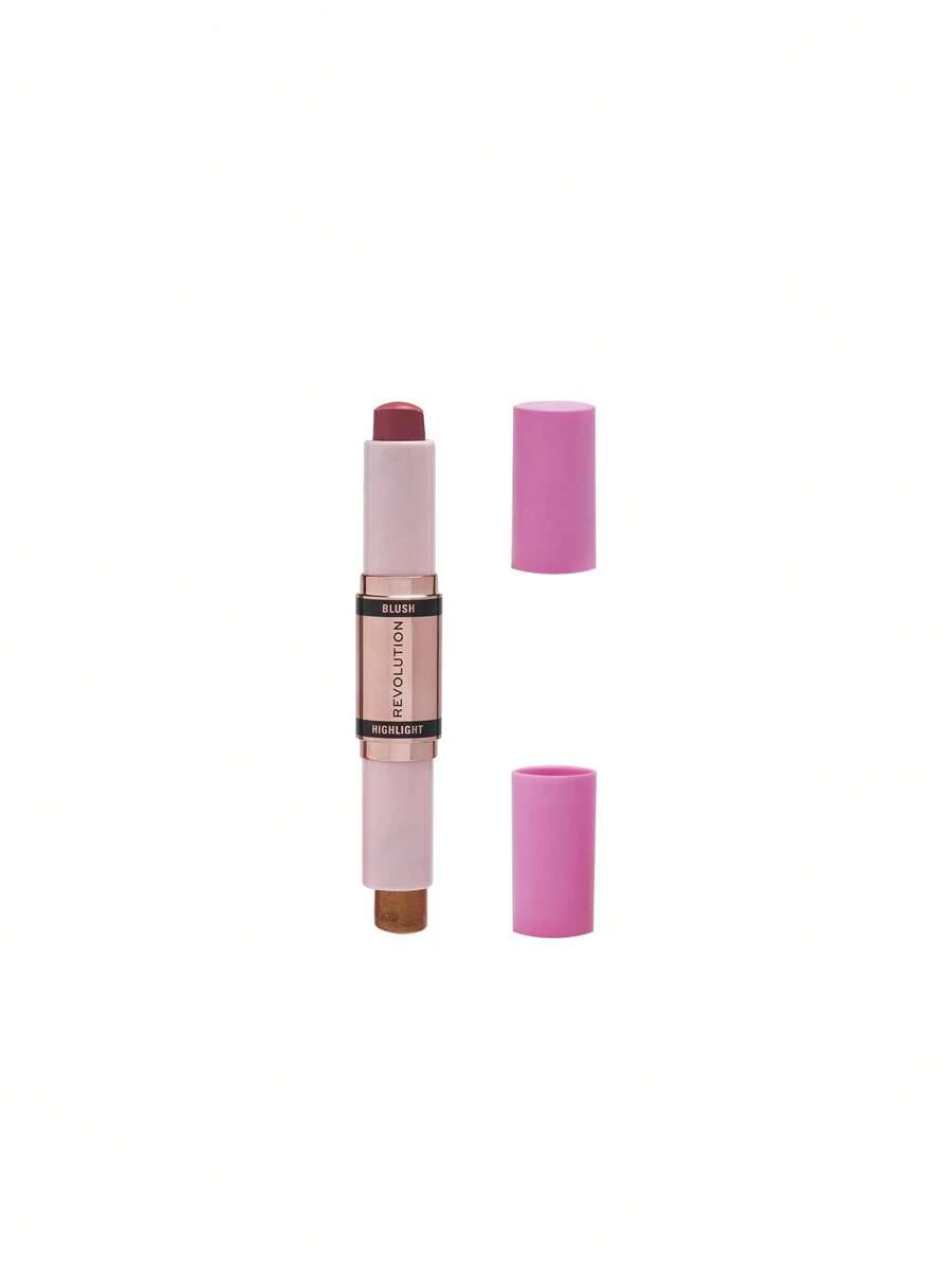 Makeup Revolution Blush & Highlight Stick Flushing Pink 2 * 4.3 G - Pink - View 1