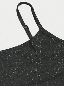 EMERY ROSE Hot-Stamped Silver Strap Vest, Women's Plus Size Strap Vest, Casual And Comfortable Hot-Stamped Silver Strap Vest. - Black - View 3