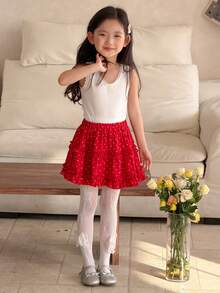 DAZY Quần tất thời trang trang trí nơ cho bé gái, thích hợp để phối cùng váy. - trắng - Xem 3