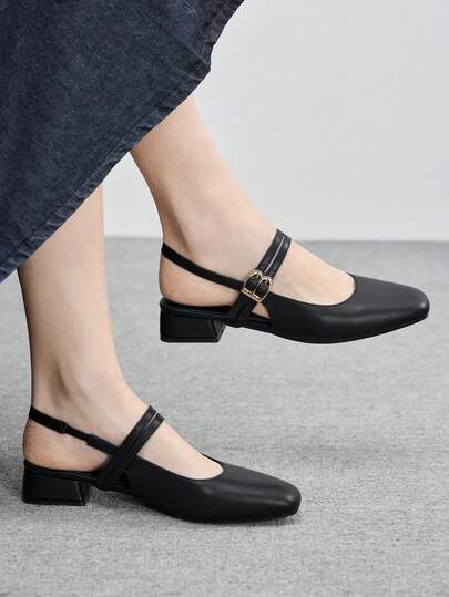 CUCCOO BIZCHIC Women's Classic Black Flat Slip-On Casual Commuter Shoes For Christmas