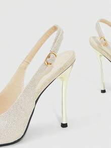 CUCCOO SZL 女士高跟鞋 - 四方金色 - 查看 5