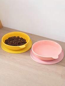 1PC/2PCS Silicone Pet Feeding Mat Dog Food Water Pad Puppy Diner Raised Rubber Bowl Mat Waterproof Cat Dog Tray Anti Spill For Medium Small Pets Non Slip Easy Clean - Multicolor - View 6