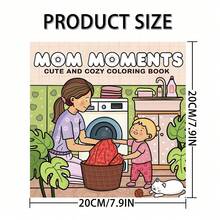 (7.9 * 7.9 Inches, 24 Pages, Single-Sided Printing) 1 Piece, Warm Moment Themed Adult Stress Relief Coloring Book, Exquisite Patterns, Clear Lines, Suitable For Birthday, Easter, Father's Day And Other Holiday Party Gifts, An Excellent Way To Relax - Multicolor - View 3