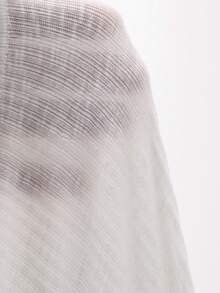 DAZY Camiseta casual de verano para mujer con cuello en V, parches de encaje y textura, ajuste ceñido - Blanco - Ver 7