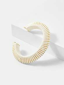 MOTF PREMIUM HANDMADE WHITE PU LEATHER CORD BRACELET - White - View 8