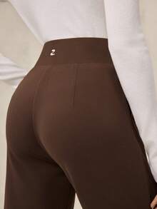 OutZeal Women Soft Fleece Light Warmth High Waistband Straight Leg Sports Pants Winter Fall Daily Casual - Brown - View 8